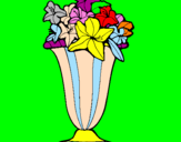 Disegno Vaso di fiori pitturato su Alessandra