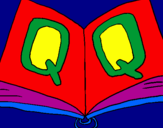 Disegno Quaderno pitturato su il libro della q