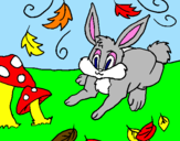 Disegno Coniglio pitturato su bugs bunny