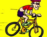 Disegno Ciclismo pitturato su Arianna