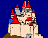 Disegno Castello medievale  pitturato su Davide Meotto