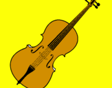 Disegno Violino pitturato su pochemon nero e biano