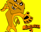 Disegno Madagascar 2 Alex 2 pitturato su gloria d