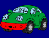 Disegno Herbie  pitturato su riccardo