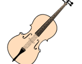 Disegno Violino pitturato su chiara
