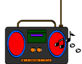 Disegno Radio cassette 2 pitturato su DOMENICO NAPPA