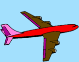 Disegno Aeroplano  pitturato su anónimo