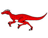 Disegno Velociraptor  pitturato su federico