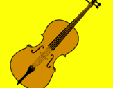 Disegno Violino pitturato su bibi