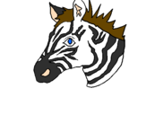 Disegno Zebra II pitturato su stefano
