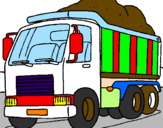 Disegno Camion da carico  pitturato su antonino