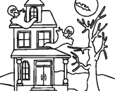 Disegno Casa del terrore pitturato su alice    lizzi      56