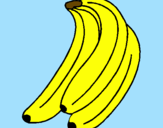 Disegno Banane  pitturato su banane