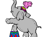 Disegno Elefante  pitturato su miriana
