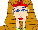 Disegno Tutankamon pitturato su salvo