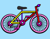 Disegno Bicicletta pitturato su alicepesaro