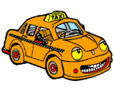 Disegno Herbie Tassista  pitturato su federico