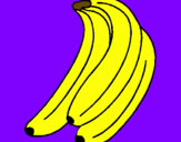 Disegno Banane  pitturato su banane