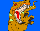 Disegno Velociraptor  II pitturato su t-rex 01