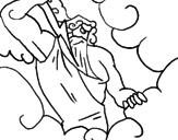 Disegno Zeus pitturato su ZEUS