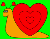Disegno Lumachina cuore  pitturato su desireedesiree