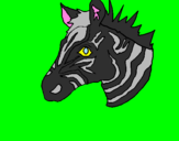 Disegno Zebra II pitturato su daniel