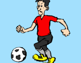 Disegno Giocatore di calcio  pitturato su ali baydoun