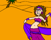 Disegno Sahara pitturato su LELA