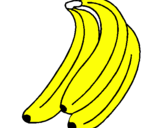 Disegno Banane  pitturato su giada