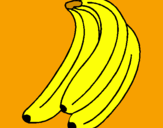 Disegno Banane  pitturato su giovanna