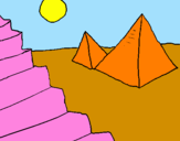 Disegno Piramidi pitturato su Rachele