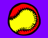 Disegno Palla da baseball  pitturato su palla 