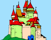 Disegno Castello medievale  pitturato su FLORIAN