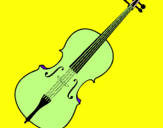 Disegno Violino pitturato su violinito