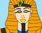 Disegno Tutankamon pitturato su noemi