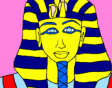 Disegno Tutankamon pitturato su Cavalla Bianca