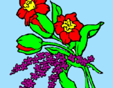 Disegno Mazzo di fiori pitturato su Francesca