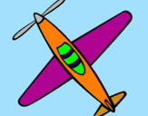 Disegno Aeroplano III pitturato su marco