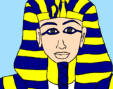 Disegno Tutankamon pitturato su ANNA RIGAMONTI