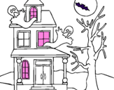 Disegno Casa del terrore pitturato su FEDERICA