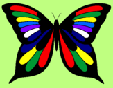 Disegno Farfalla 8 pitturato su farfalla della pace 