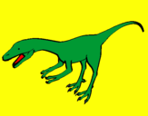Disegno Velociraptor II pitturato su salvatore raimo 5anni