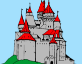 Disegno Castello medievale  pitturato su william