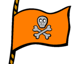 Disegno Bandiera dei pirati pitturato su Daniele
