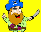 Disegno Pirata pitturato su jacopo