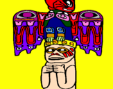Disegno Totem pitturato su ascdffvgnhjuymn