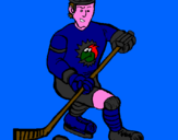 Disegno Giocatore di hockey su ghiaccio pitturato su Cristian R.