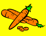 Disegno Carote II pitturato su ooooooh   carote