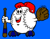 Disegno Pallina da baseball  pitturato su Cristian R.