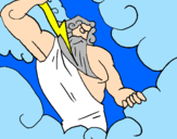 Disegno Zeus pitturato su andrea